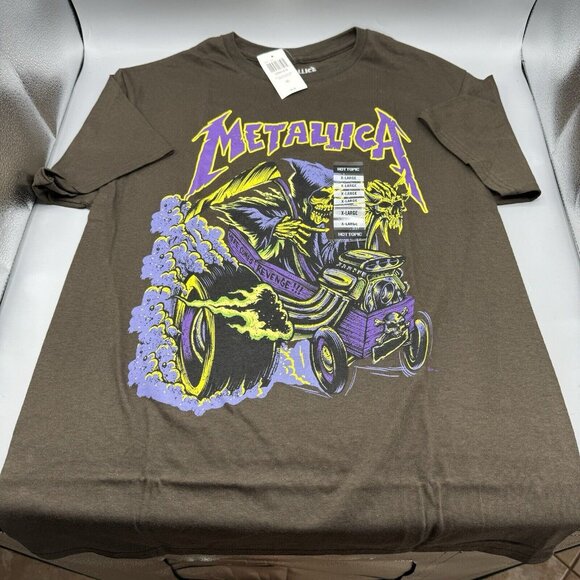 Metallica Skeleton Race T-Shirt X-LARGE Juniors New - Picture 1 of 6